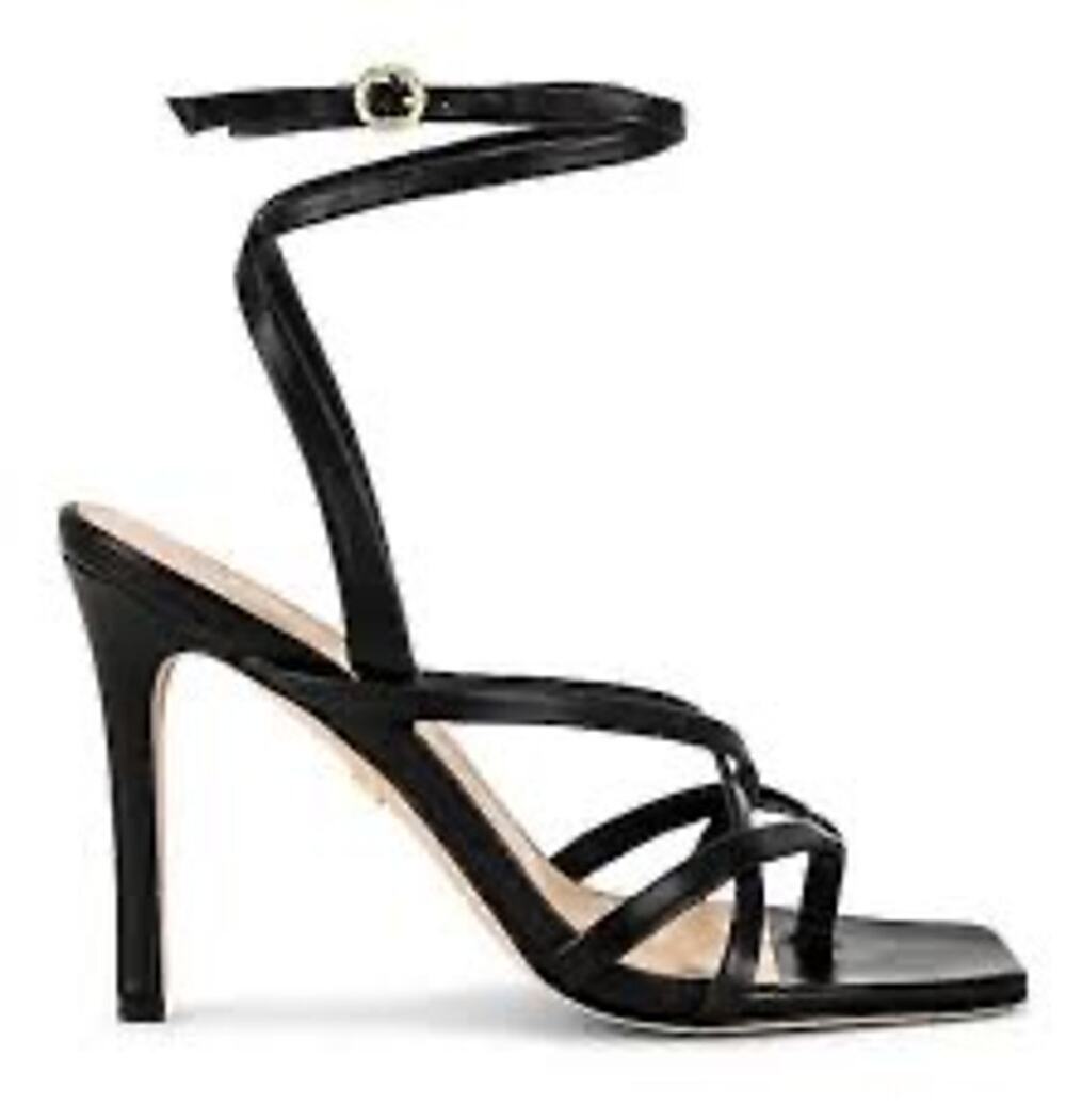 Veronica Beard Abriella Black Leather Strappy Heels Sandals Women’s 10 M